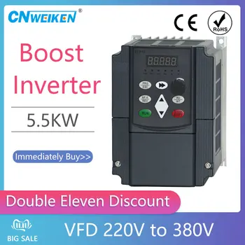Invertor 2,2 KW do 220 380 von jednofázový 220V domácnosť, elektrické Vstup trojfázový 380V Výstup VFD