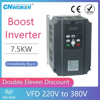 Invertor 2,2 KW do 220 380 von jednofázový 220V domácnosť, elektrické Vstup trojfázový 380V Výstup VFD