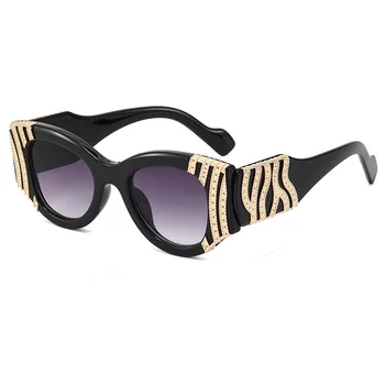 Iny Luxus Cat Eye slnečné Okuliare Ženy 2021 Vintage Oválne Slnečné okuliare, Punk Slnečné Okuliare Mužov Oculos Feminino Lentes Gafas De Sol UV400