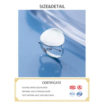 INZATT Reálne 925 Sterling Silver Drhnúť Kolo Krúžok Pre Módu Ženy Trendy Jemné Šperky 2019 Minimalistický Príslušenstvo Darček