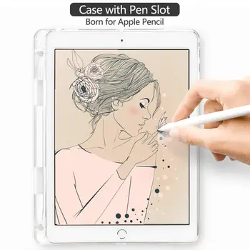 IPad 2 3 4 v Prípade Pero Slot Mix Motýľ Transparentné Mäkké Pokrytie iPad Pro 5. 6. Generácie 9.7 10.2 11 12.5 v Mini 1 2 3 4 5