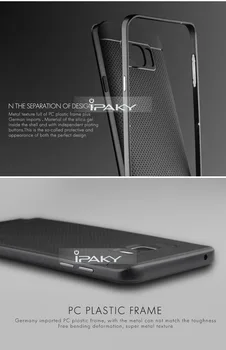 IPaky Značky Kvality dvojvrstvový puzdro pre Samsung Galaxy Note 5 Luxusné Silikónové Späť Ochranný Kryt Plášťa pre Samsung Note5