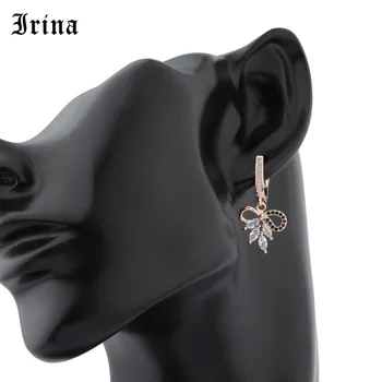 Irina 585 Módny Dizajn symetrické šumivé Jemné malé náušnice Tvorivé Osobnosti Čierne A Biele Svadobné Šperky
