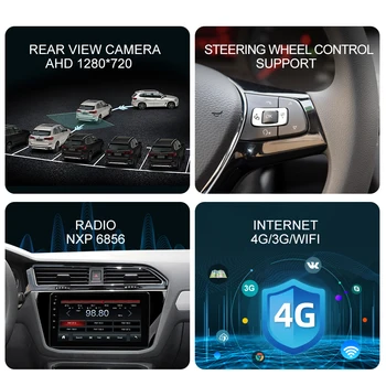 ISUDAR V57S autorádio Pre VW/Volkswagen/Tiguan 2017-2019 Android Autoradio Multimédiá GPS DVR Kamera RAM 2GB ROM 32GB Č 2Din