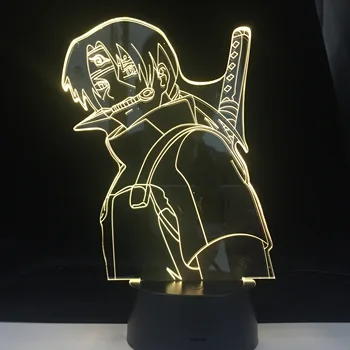 ITACHI ANBU LED ANIME LAMPA NARUTO Obrázok Nočného Akrylových 3d Lampa pre Dieťa Spálňa Decor Anime Svetlo Dropshipping