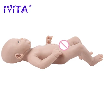 IVITA WG1512 36 cm(14inch)1.65 kg celého Tela Silikónové Bebe Reborn Bábiky Nevyfarbené Nedokončené Mäkké Bábiky Realisticky Dieťa DIY Prázdne Hračky