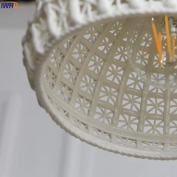 IWHD Japonský Nordic Štýl Moderný Prívesok Svetlá, Svietidlá, Jedáleň Obývacia Izba Bielej keramiky Visí Lampa Lamparas Vintage