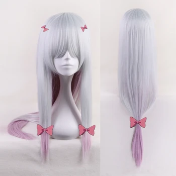 Izumi Sagiri Cosplay Parochňu EROMANGA SENSEI Hrať Parochne Pre Ženy Halloween Kostým Syntetické Vlasy Perucas + Parochňu Spp +5 Ružová sponky do vlasov