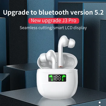 J3 PRO Slúchadlá TWS Bluetooth 5.2 Slúchadlá Bezdrôtové Slúchadlá Stereo Bass LED Displej Bezdrôtová Nabíjateľná Slúchadlá