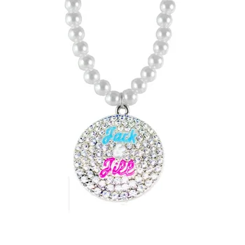 Jack &Jill list crystal pearl náhrdelník