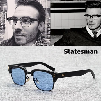 JackJad 2020 Nový Módny Na Štátnik Beckham Slnečné Okuliare Okuliare Rám Vintage Dizajn Značky Krátkozrakosť, Optické Oculos De Sol Grau