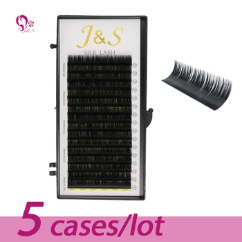 J&S 5cases hodváb rias rozšírenie 0.03 0.05 0.07 0.10 0.15 mm jednotlivé riasy prírodné mihalnice make-up falošné, falošné mihalnice