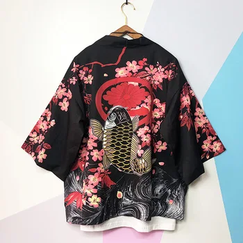 Japonci Novinka Retro Kimono Šaty, Sveter Tričko Ženy Bežné Yukata Haori Lete Tenkú Vrstvu Topy Opaľovací Krém Kabát Pláži Topy