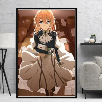Japonsko, Anime Fialová Evergarden Plátno na Maľovanie Vytlačené Domova Wall Art Modulárny Obrázky, Nordic Štýl Plagát pre Spálne