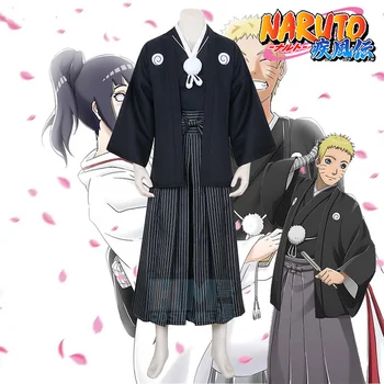 Japonsko, Anime Naruto Kimono Hinata Cosplay Kostýmy Anime Svadbu Plnú Šaty