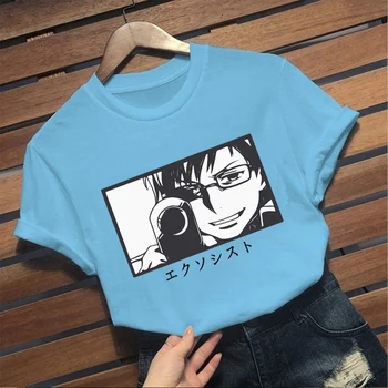 Japonsko, Anime Štýlu Blue Exorcista Oči T Shirt Mužov Lete Bežné Vtipné Tričko Unisex Topy
