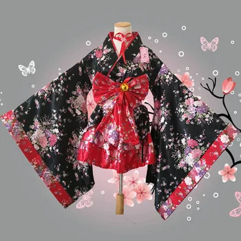 Japonské Kimono Cherry Blossom Tradičných Národných Služby Žien Cosplay Kostým