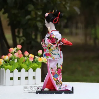 Japonský geisha Figúrky Dekoratívne Textílie remesiel Novinka domov Ornament Tradičnej Kultúry Hand-made vintage domova