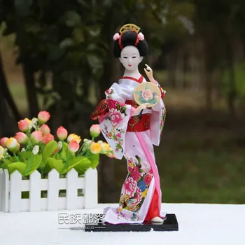 Japonský geisha Figúrky Dekoratívne Textílie remesiel Novinka domov Ornament Tradičnej Kultúry Hand-made vintage domova