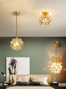 Japonský Kvet Sklenené Nástenné Svietidlo Vintage Sconce Nástenné svietidlo Domáce Vnútorné Dekorácie LED Lampa Pre Spálňa/obývacia Izba