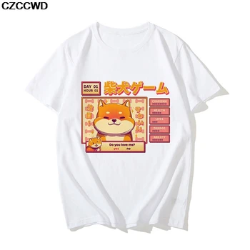 Japonský Roztomilý Shiba Inu Tlač Ženy T-shirt Lete Cartoon Topy Tees Módne Bežné Harajuku Ulzzang Kawaii Krátky Rukáv T Shirt