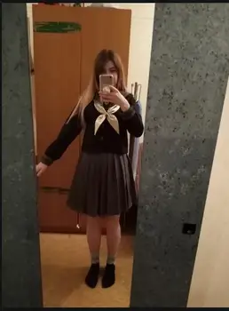 Japonský Školskú Uniformu Pre Dievčatá Sladké Lolita Námorník Kórejský Uniformy Cosplay Tričko S Dlhým Rukávom Skladaná Sukňa Študent Nastaviť