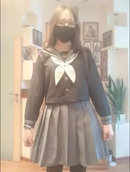 Japonský Školskú Uniformu Pre Dievčatá Sladké Lolita Námorník Kórejský Uniformy Cosplay Tričko S Dlhým Rukávom Skladaná Sukňa Študent Nastaviť