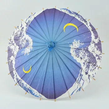 Japonský Štýl Bamboo Paper Mini Dáždnik Dekoratívne Dáždnik Plavidlá Fáze Tanečné Rekvizity Svadobné Party Dekor (Náhodné Farby)