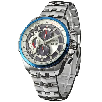 JARAGAR Nový módny trend príležitostné športové mechanické hodinky pánske hodinky klincami rozsahu oceľové hodinky kapela machanical hodinky
