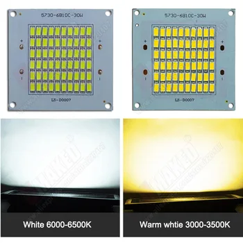 Jas Plný výkon 20W LED Záplavy svetla SMD5054/2835/5730 led PCB dosky Teplá biela/ biela Vonkajšie osvetlenie zdroj