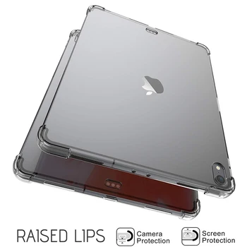 Jasné, Transparentné Kremíka TPU puzdro Pre iPad Vzduchu 3 Kryt A2152 A2123 A2153 10.5 2019 Shockproof Slim Tablet Funda pre Ipad 10.5