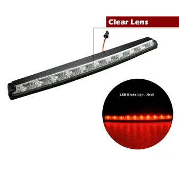 Jasný Objektív Červená LED Zadné 3. Tretie Brzdové Svetlo Na VW Scirocco 2008-2016,o 10 Piranha Čerstvé Červené LED Svetlá