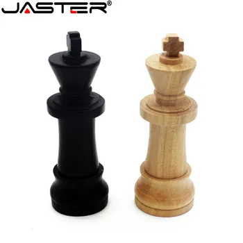 JASTER Drevené International chess USB Flash Disk kl ' úč javor šach Memory Stick pero disk 4 GB 8 GB 16 GB 32 GB, usb 2.0