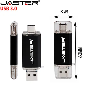 Jaster OTG USB 3.0, 4 GB 8 GB 16 GB 32 GB, 64 GB 128 GB flash kovové vlastné pero jednotky smartphone a PC memory stick môže byť customi