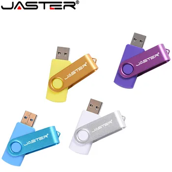 JASTER Rotácia Jednotky USB Flash Kovové Pero Disk 16GB 32GB Usb kľúč 4 GB 8 GB 64 GB 128 gb kapacitou 256 GB kl ' úč Flash Memory Stick
