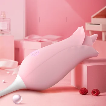 Jazyk Vibrátory G-spot Masáž 10 režimy mini USB orálny sex Jazyk lízať Stimulátor Klitorisu pre ženy, Masturbácia, dospelých, sexuálne hračky