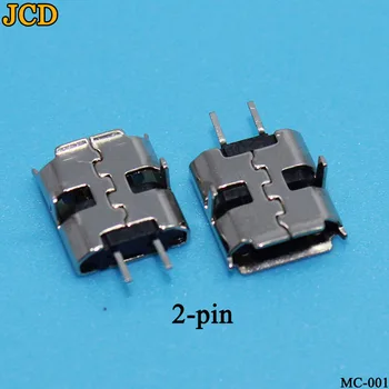 JCD 50pcs Micro USB 2pin B typ Samica Konektor Pre Mobilný Telefón, konektor Micro USB Konektor Konektor 2 pin Plnenie Zásuvky