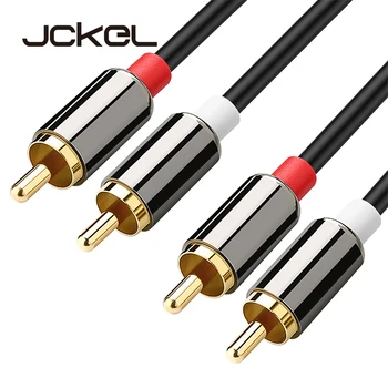JCKEL 2RCA-2 RCA Koaxiálny Audio Kábel Jack Stereo RCA Audio Kábel 0,5 m 1m 2m pre Domáce Kino DVD, TV Zosilňovač CD Soundbox