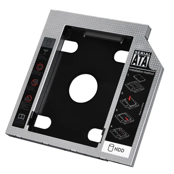 Jcx Hliníkové 9,5 mm 2. HDD Caddy SATA, Aby SATA 3.0 Pre Prenosné DVD/CD-ROM Optické Bay 2.5
