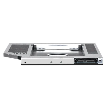 Jcx Hliníkové 9,5 mm 2. HDD Caddy SATA, Aby SATA 3.0 Pre Prenosné DVD/CD-ROM Optické Bay 2.5