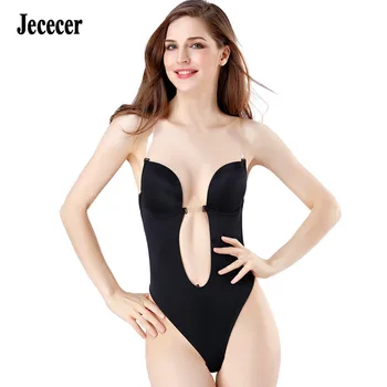 JECECER Sexy Backless Kombinézu Telo Shapewear Ženy Bielizeň Nahé Sexy spodnú Bielizeň Na Sklade (Viac ako 15 ks Fast express)