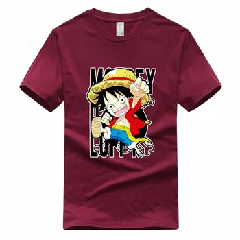 Jeden Kus Luff Slávny Japonský Anime Euro Veľkosť Bavlna T-shirt Lete Príležitostné O-Neck Tričko Pre Mužov A Ženy GMT3000014