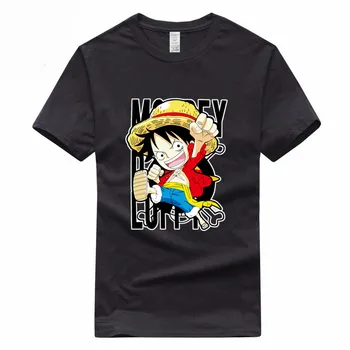 Jeden Kus Luff Slávny Japonský Anime Euro Veľkosť Bavlna T-shirt Lete Príležitostné O-Neck Tričko Pre Mužov A Ženy GMT3000014
