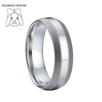 Jedinečný striebornej farbe titanium prsteň pre mužov manželstva aliancií šperky, snubné prstene muž nikdy nevyblednú