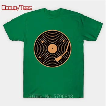 Jedinečný T-shirt Mužov Spinning S Vinyl Retro Music DJ Muž, t košele Lacné Predaj Tee Tričko paisley štýl steampunk tshirts