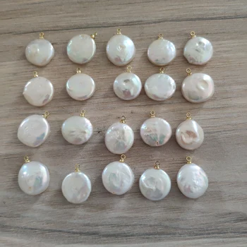 Jednoduché prírodné obyčajný prázdny sladkovodné perly perličiek kúzlo visieť prívesok charms nehrdzavejúcej ocele hoop náušnice pre ženy denne šperky