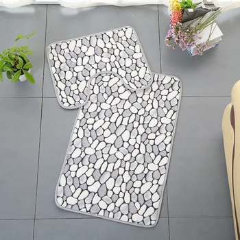Jednoduché Wc mat kúpeľňa mat nastaviť vankúš Efektívna absorpcia vody Non-slip vaňa mat, Spálne, kuchyne odolné kúpeľňa koberec