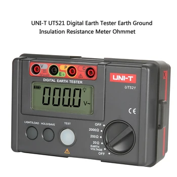 JEDNOTKA UT521 digitálne uzemnenie tester 0-200V 0-2000 uzemnenie odpor tester pre napájanie a elektrických systémov