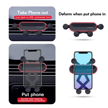 Jellico Gravitácie Auto Držiak Na Telefón do Auta Air Vent Klip Mount Žiadne Magnetické Mobilný Telefón Mobilný Stojan Podporu Pre iPhone X Xiao