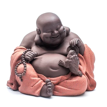 Jemné Keramické Maitreya Budha Socha, Keramika Ornament Brucho Smeje Buddha Bytového Zariadenia, Tvorivé Remesiel Darček Dielo